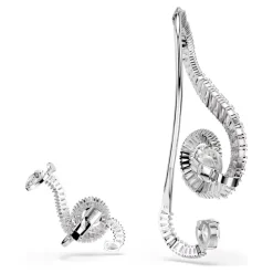 Smykker^Swarovski Baguette‑Cut Krystal Clip Øreringe Grå