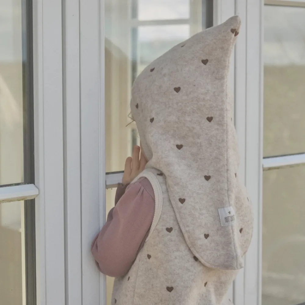 Huer & Kasketter<Huttelihut Balaclava All Over Emb. Wool Beige