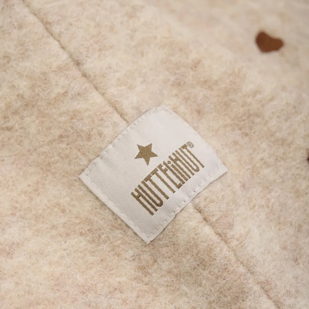 Huer & Kasketter<Huttelihut Balaclava All Over Emb. Wool Beige