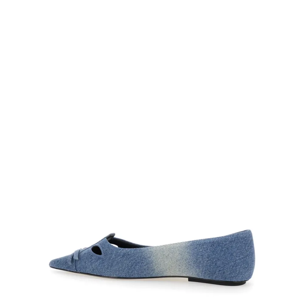 Ballerina Sko<Marc Jacobs Ballerina Flade Sko Blå
