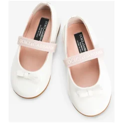 Ballerinasko^Dolce & Gabbana Ballerinaer i laklæder Hvid