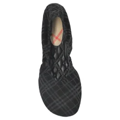 Ballerina Sko^Burberry Ballerinaflats med et ternet mønster Sort