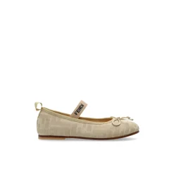 Ballerinasko<Fendi Ballerinasko med elastisk rem Beige