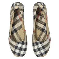 Ballerinasko^Burberry Ballerinasko med ternet mønster Beige