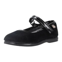 Pæne Sko<Victoria Ballet Flats med Ankelrem Sort