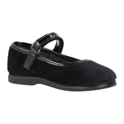 Pæne Sko<Victoria Ballet Flats med Ankelrem Sort