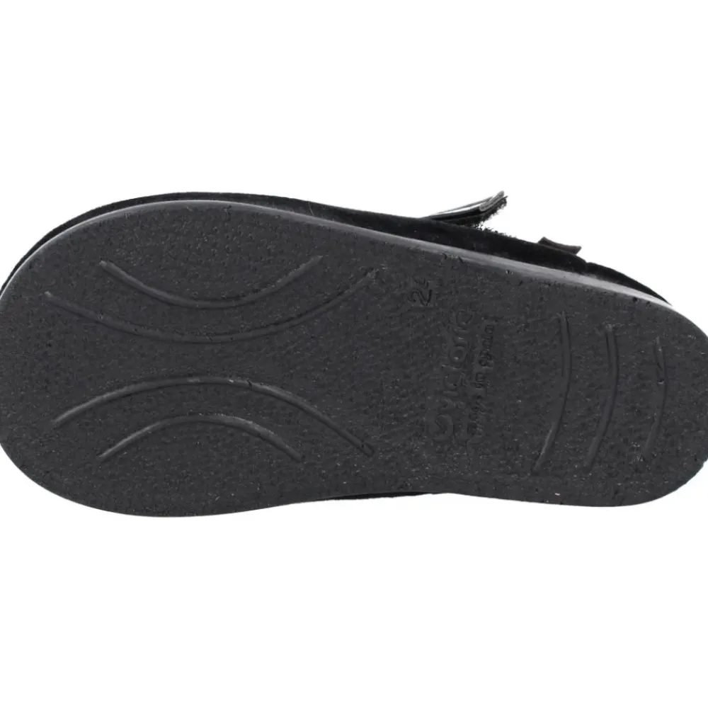 Pæne Sko<Victoria Ballet Flats med Ankelrem Sort