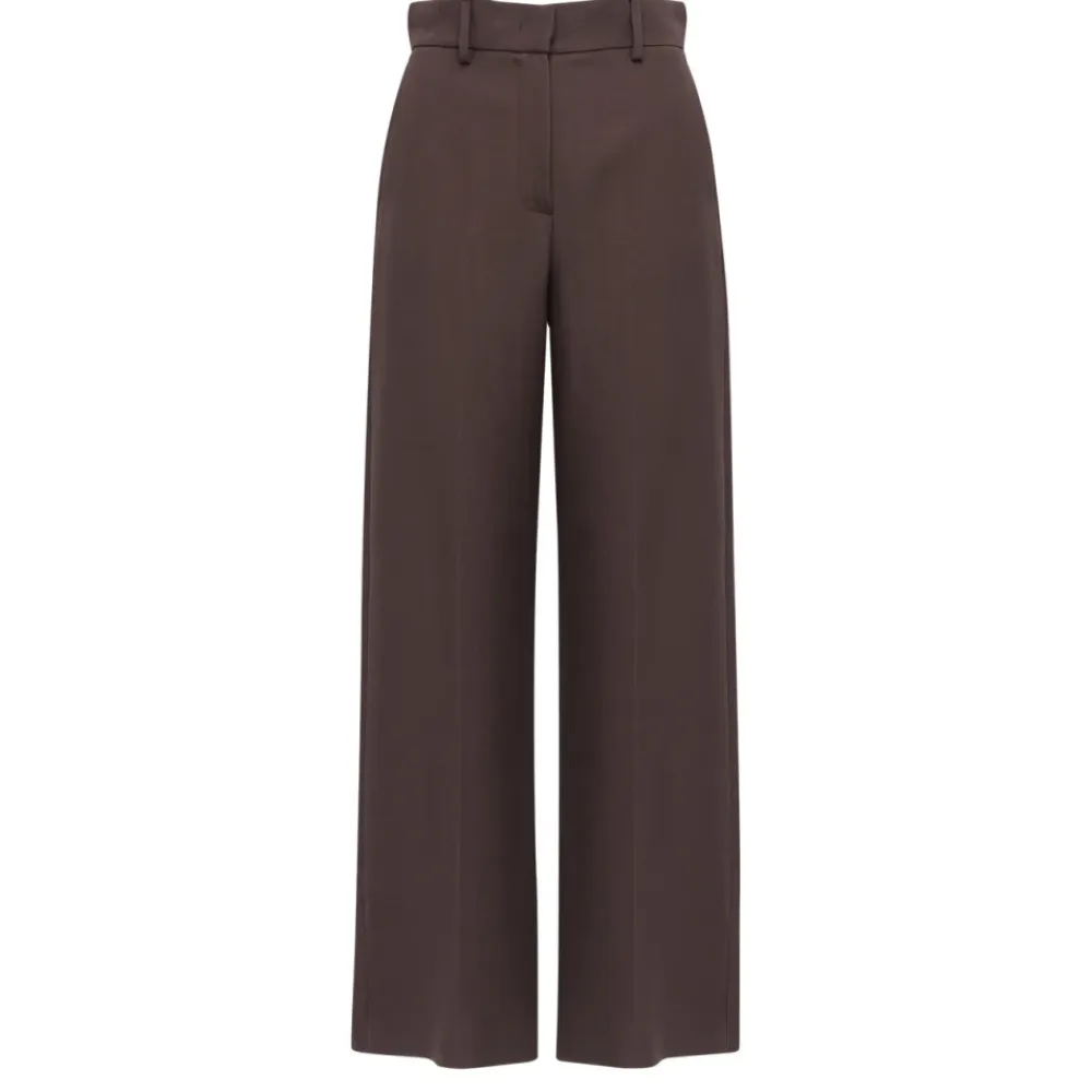 Bukser<Weekend Max Mara Ballo Wide Trousers Brun