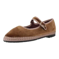 Ballerinasko^Flabelus Balthasar Velvet Ballet Flats Brun