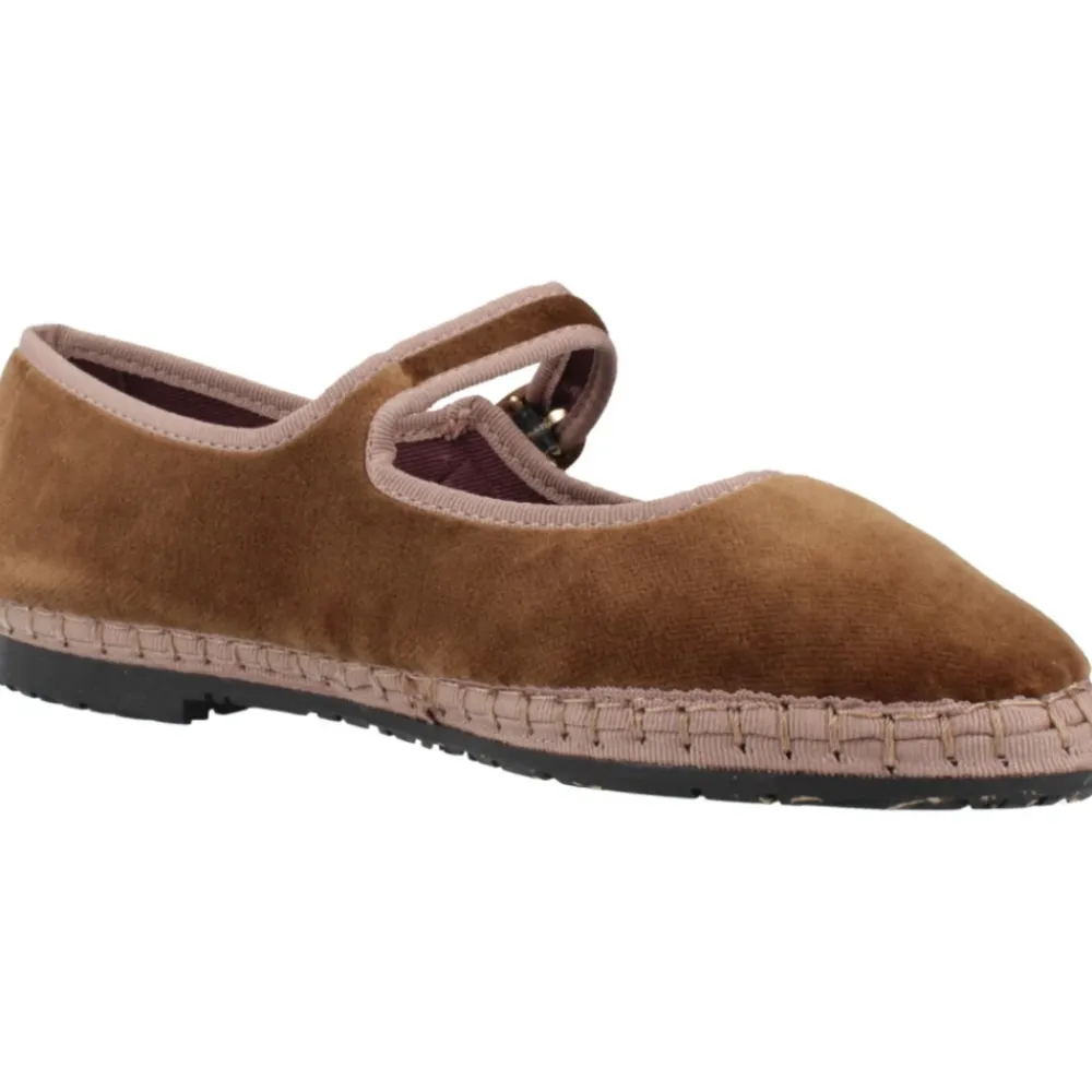 Ballerinasko^Flabelus Balthasar Velvet Ballet Flats Brun