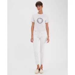 Jeans^Ines de la Fressange Paris Bambus slim fit e bomuldsjeans x Notify Hvid