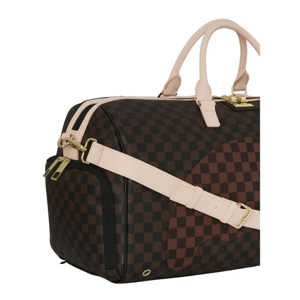Rejsetasker<SPRAYGROUND Bandolero Nouveau Duffle Taske Check Brun