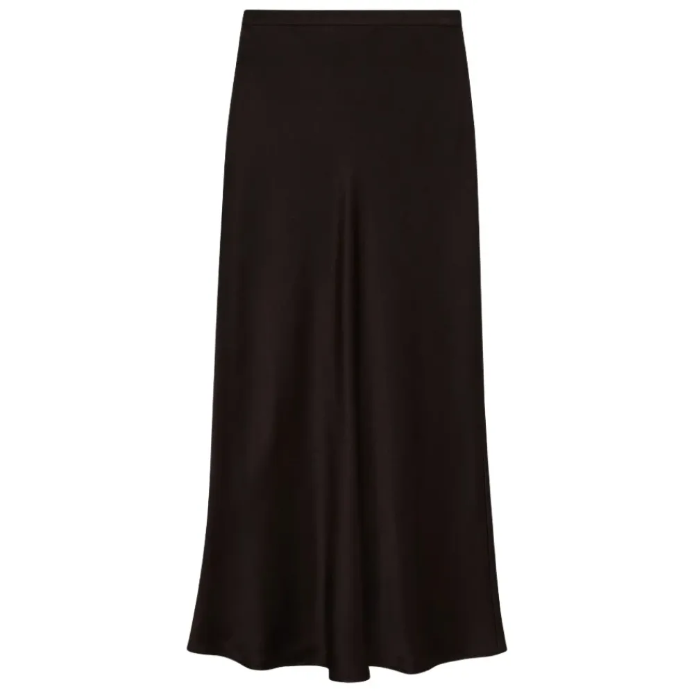 Nederdele^Anine Bing Bar Silk Skirt Brun