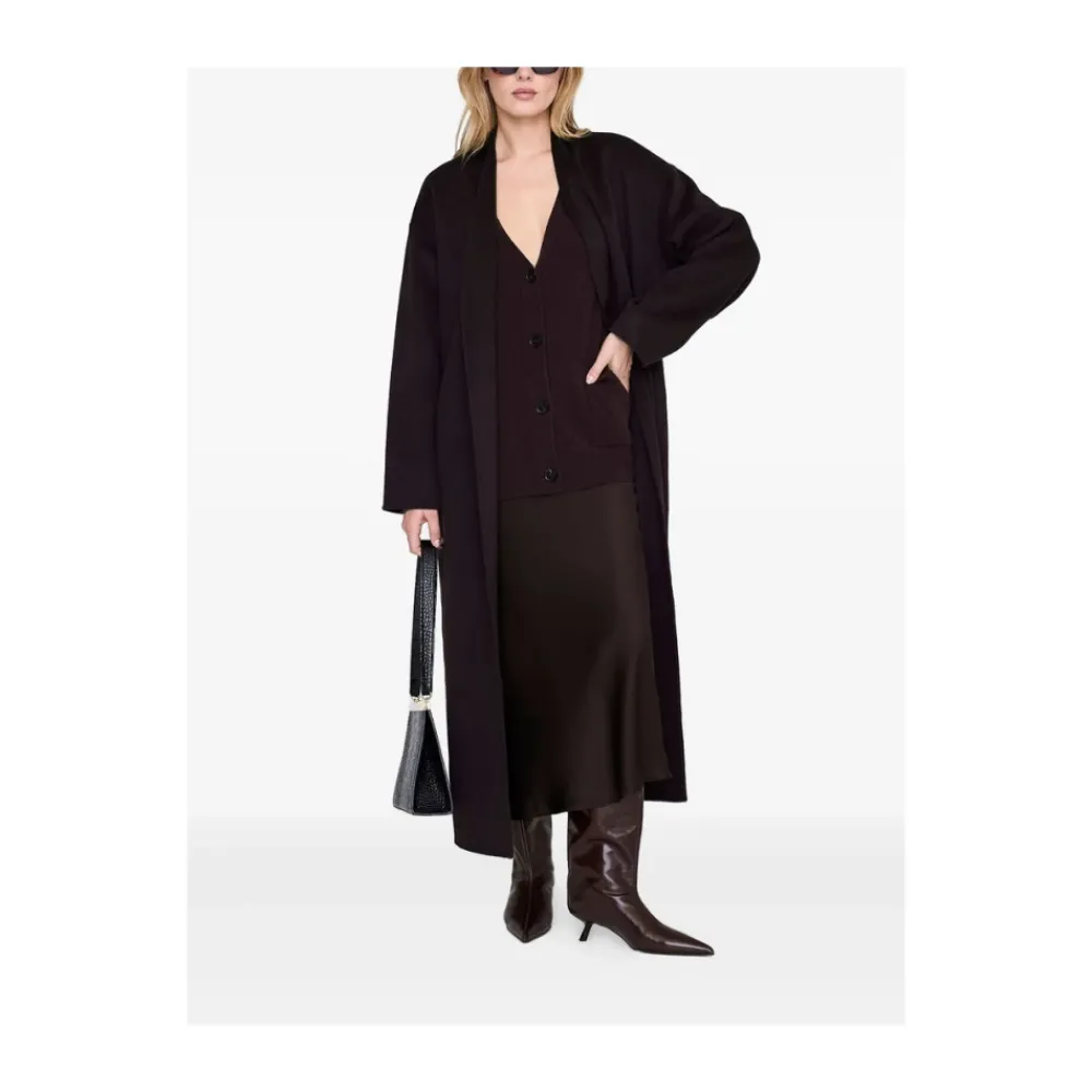 Nederdele^Anine Bing Bar Silk Skirt Brun