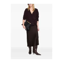 Nederdele^Anine Bing Bar Silk Skirt Brun
