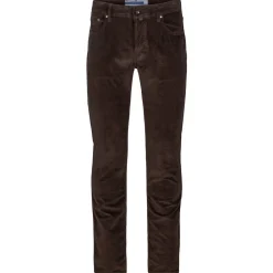 Bukser^Jacob Cohën Bard Bukser Corduroy Slim Fit Broderet Brun