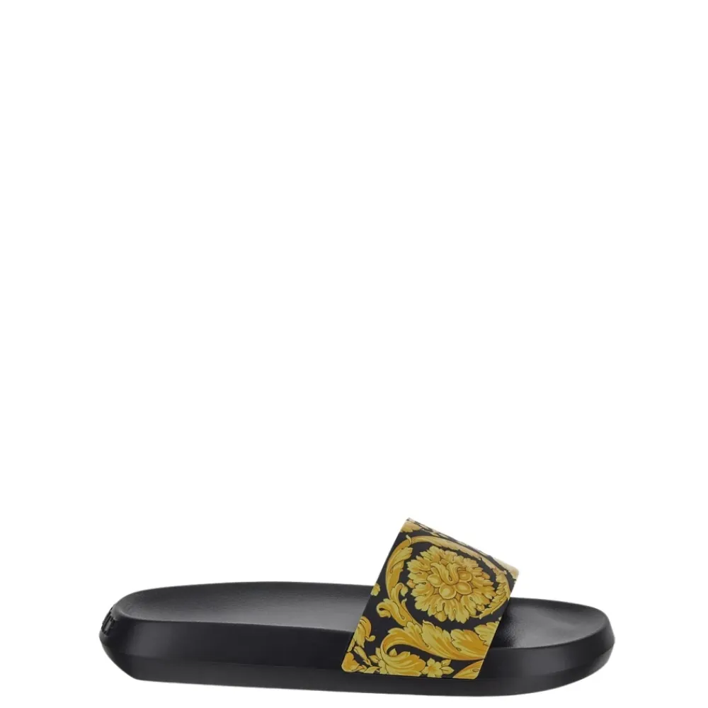 Sandaler^Versace Baroktryk Slide Sandaler Sort