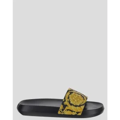 Sandaler^Versace Baroktryk Slide Sandaler Sort