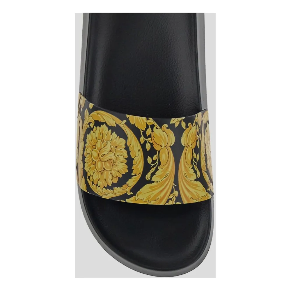 Sandaler^Versace Baroktryk Slide Sandaler Sort