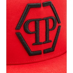 Huer & Kasketter^Philipp Plein Baseball Cap Hexagon Rød
