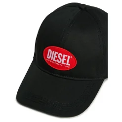 Huer & Kasketter<Diesel Baseballkasket i gabardine med kontrasterende label Sort