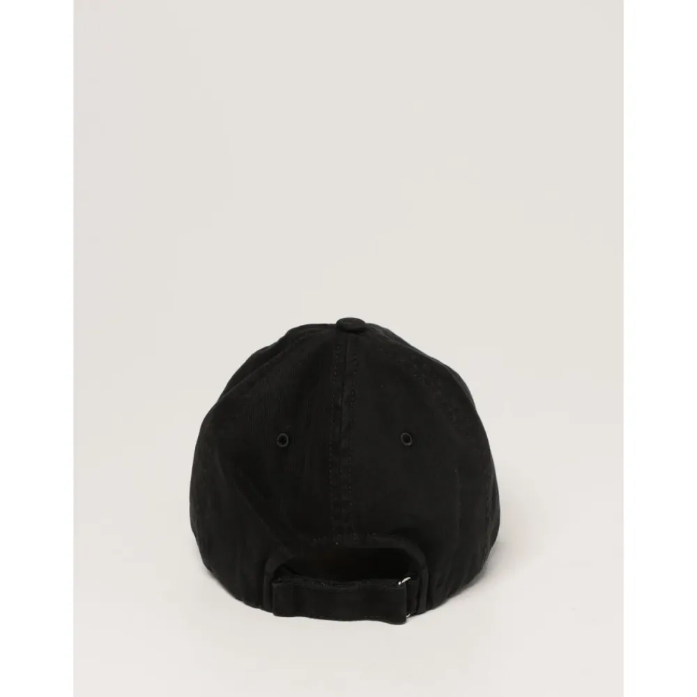 Huer & Kasketter<Off White Baseballkasket med broderet logo Sort