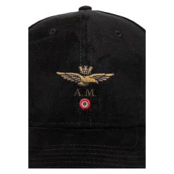 Huer, Kasketter & Hatte^Aeronautica Militare Baseballkasket med ruskindseffekt Sort