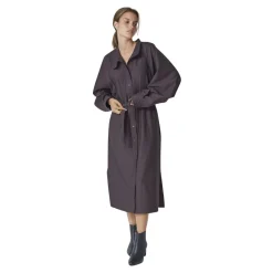 Kjoler<Co'Couture Batwing Kjole med Pinstripe Print Brun