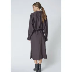 Kjoler<Co'Couture Batwing Kjole med Pinstripe Print Brun