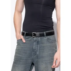 Bælter^Balenciaga BB Edit læderbælte Sort