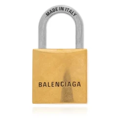 Tilbehør Til Tasker^Balenciaga BB Padlock Charm Gul