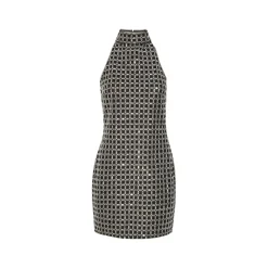 Kjoler<ROTATE Birger Christensen Beaded Halterneck Dress Sort