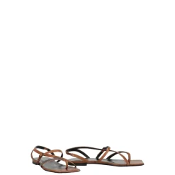 Sandaler<Fabiana Filippi Beaded Leather Sandals Brun