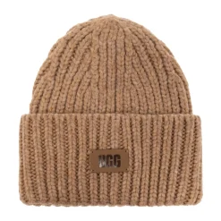 Huer & Kasketter^UGG Beanie med logo patch Beige