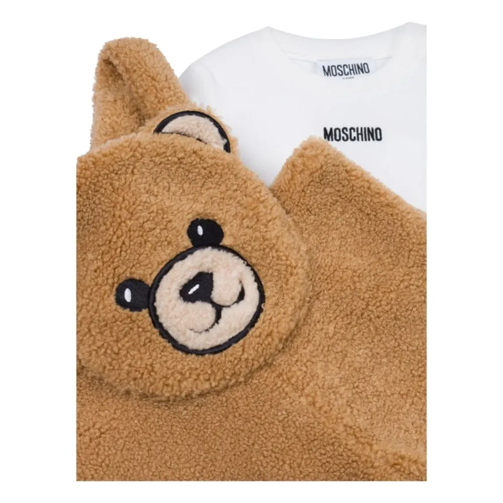 Bodystocking & Sæt^Moschino Bear Appliqué Langærmet Sæt Brun