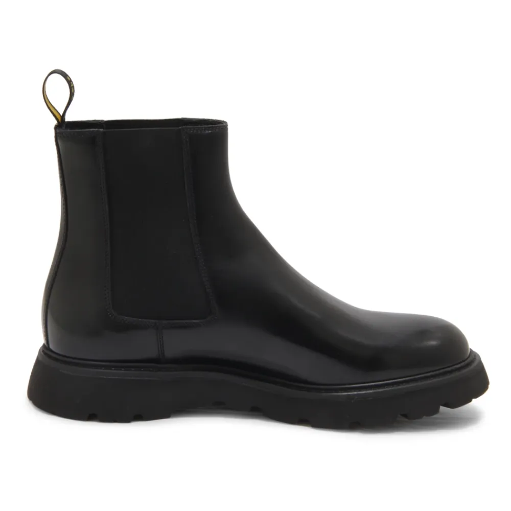 Chelsea Boots<Doucal's Beatles Chelsea Boots, Lavet i Italien Sort