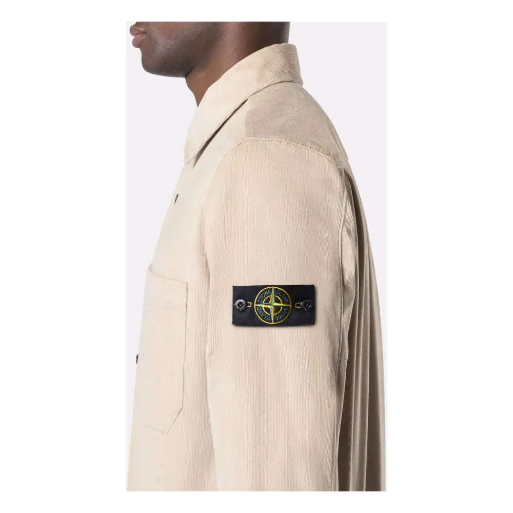 Jakker<Stone Island Jakke med Påsyede Lommer Beige