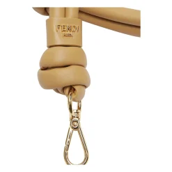 Tilbehør Til Tasker^Fendi læder skulderrem med oversized knude Beige