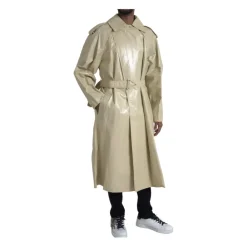 Frakker^Bottega Veneta Læder Trench Coat Jakke Beige