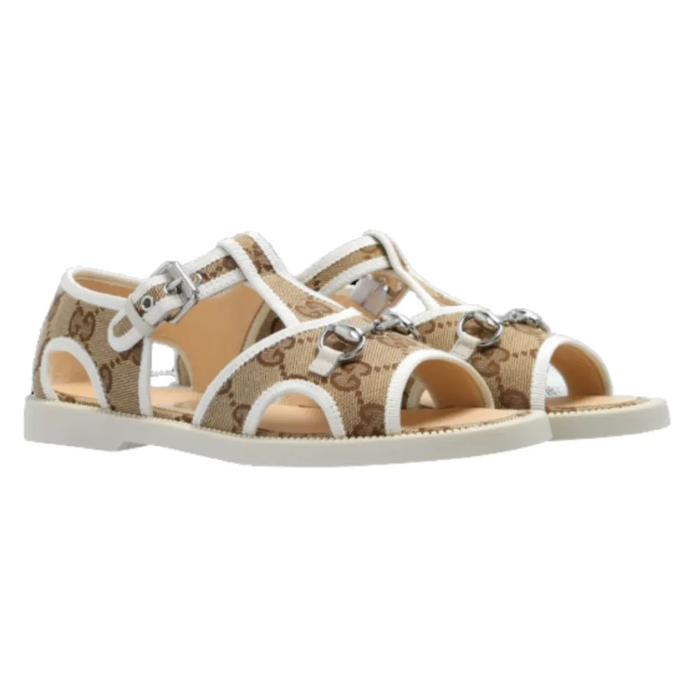 Sandaler<Gucci Monogram Sandaler Beige