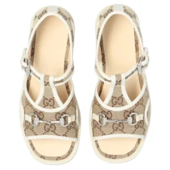 Sandaler<Gucci Monogram Sandaler Beige