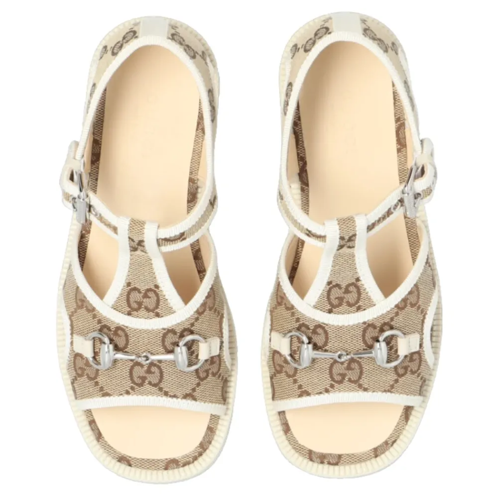 Sandaler<Gucci Monogram Sandaler Beige