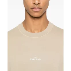 Trøjer|Sweatshirts<Stone Island Ribbed Crew Neck Sweater Beige