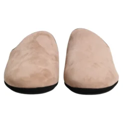 Hjemmesko^Dolce & Gabbana Ruskind Læder Slides Flade Sko Beige