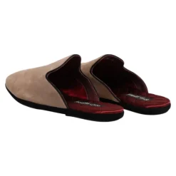 Hjemmesko^Dolce & Gabbana Ruskind Læder Slides Flade Sko Beige