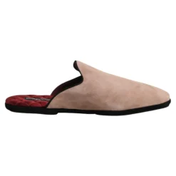 Hjemmesko<Dolce & Gabbana Ruskind Slides Flade Sko Beige