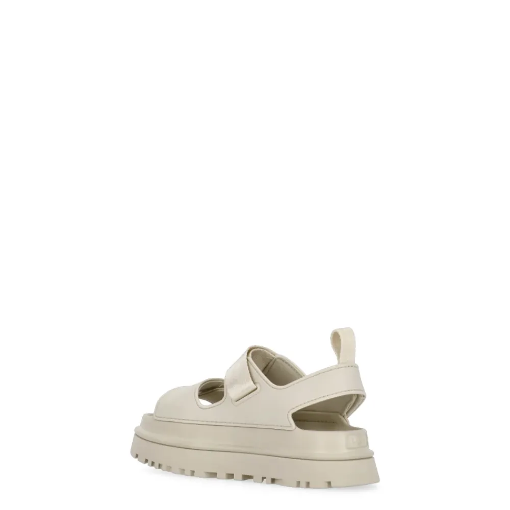 Sandaler<UGG Sandaler Rund Tå Velcrolukning Beige