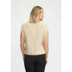 Striktrøjer & Sweatere^2-Biz Strikvest med V-hals Beige