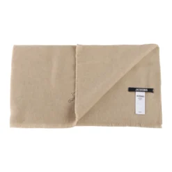 Halstørklæder Og Tørklæder<Jacquemus Uld Kashmir Tørklæde med Frynser Beige