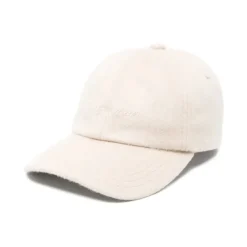 Huer & Kasketter<Jacquemus Uldfilt Broderet Logo Hat Beige